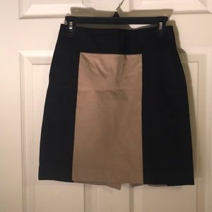 Banana Republic Black & Khaki Suit Skirt